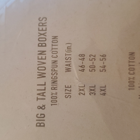 Big & Tall: STAFFORD MEN'S BOXERS 4 XL Brand New & Sealed - Picture 4 of 4